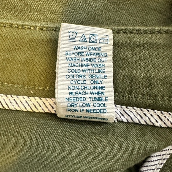 NWT Market and Spruce High Rise Twill Jeans Pants Olive Green Size 12 - Picture 9 of 11